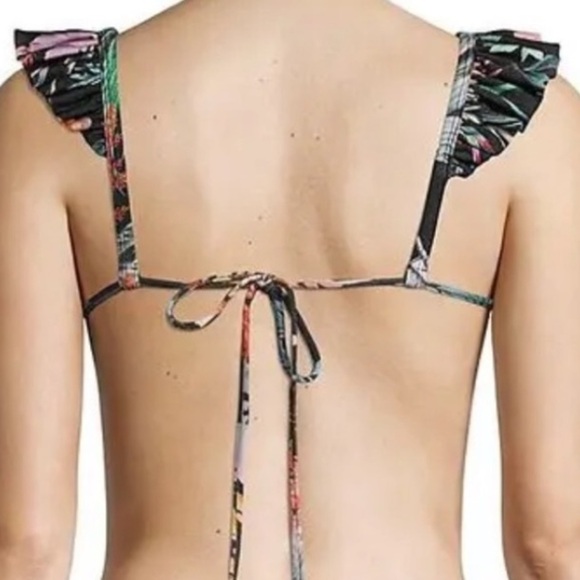 NWT putbo oasis ruffle cup sleeve bikini top sz XS - Picture 4 of 5